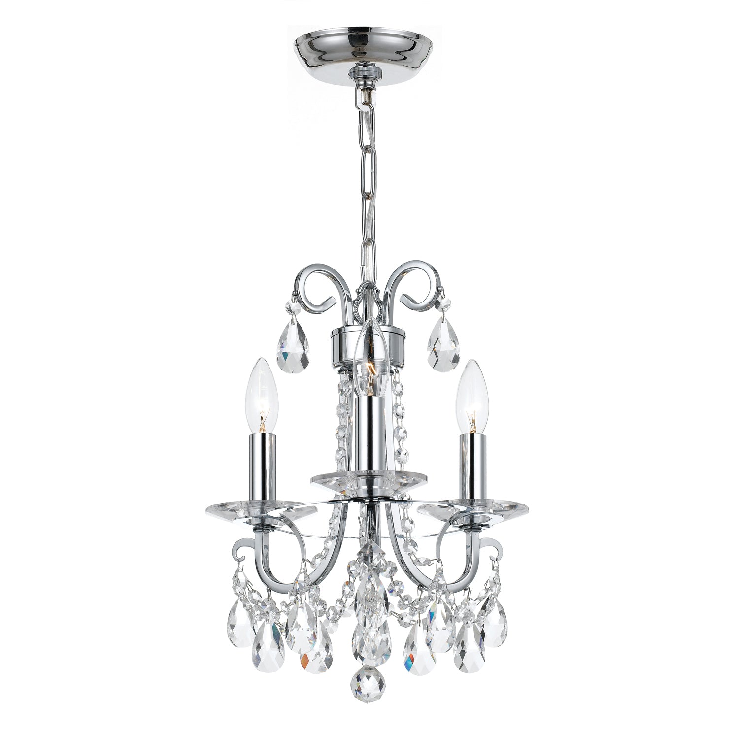 Crystorama - 6823-CH-CL-S - Three Light Mini Chandelier - Othello - Polished Chrome