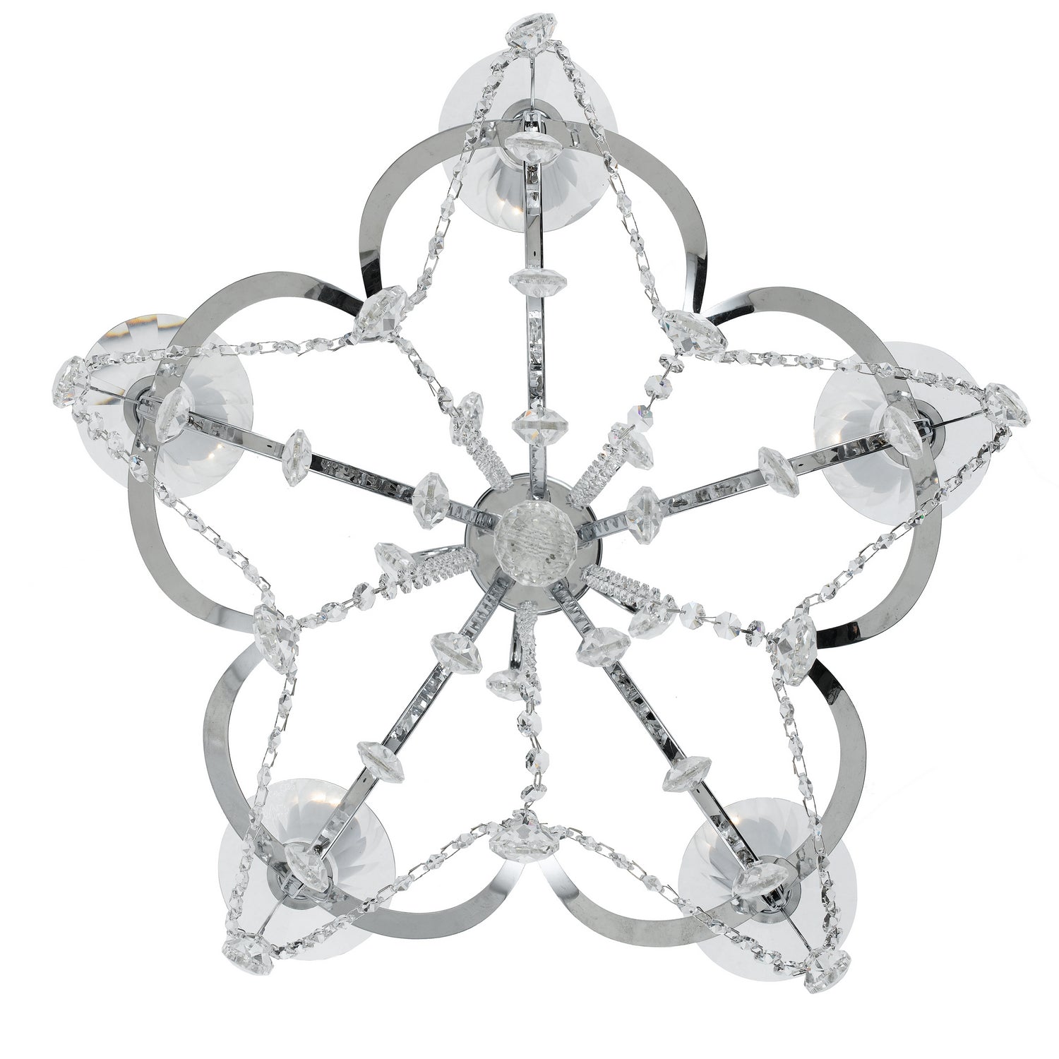 Crystorama - 6825-CH-CL-S - Five Light Chandelier - Othello - Polished Chrome