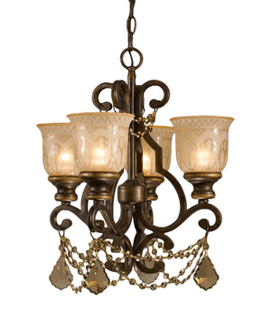 Crystorama - 7504-BU-GT-S - Four Light Mini Chandelier - Norwalk - Bronze Umber