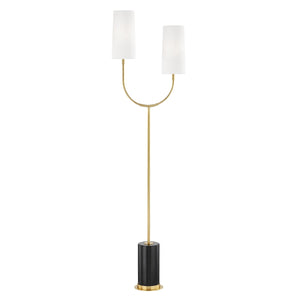 Hudson Valley - L1407-AGB - Two Light Floor Lamp - Vesper - Aged Brass