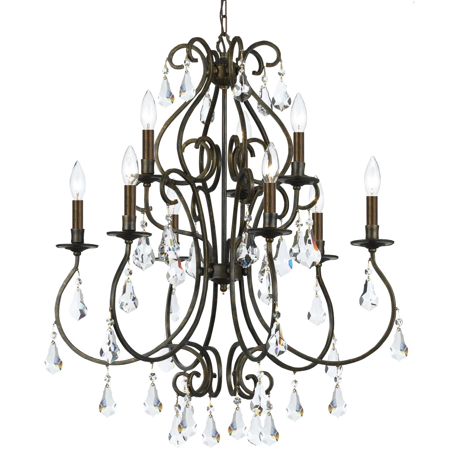 Crystorama - 5019-EB-CL-S - Nine Light Chandelier - Ashton - English Bronze