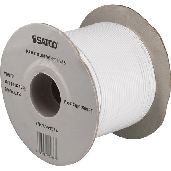 Satco - 93-316 - Lighting Bulk Wire - White