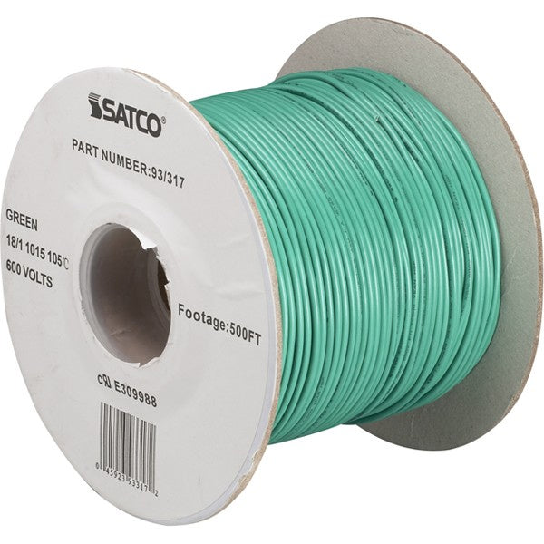 Satco - 93-317 - Lighting Bulk Wire - Green
