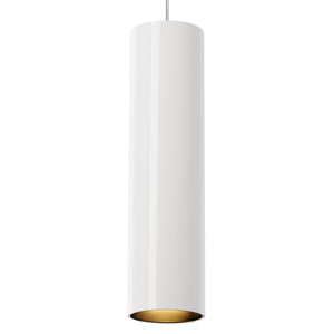 Visual Comfort Modern - 700FJPPRWS - One Light Pendant - Piper - White/Satin Nickel