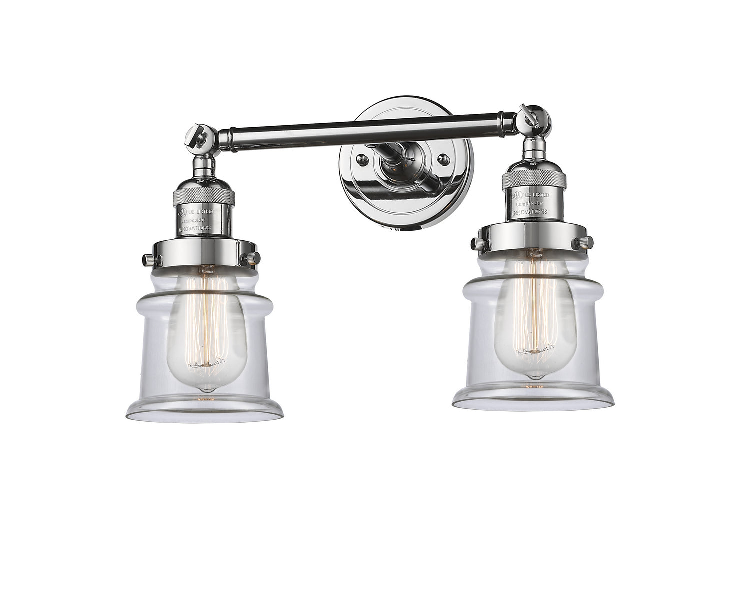 Innovations - 208-PC-G182S - Two Light Bath Vanity - Franklin Restoration - Polished Chrome