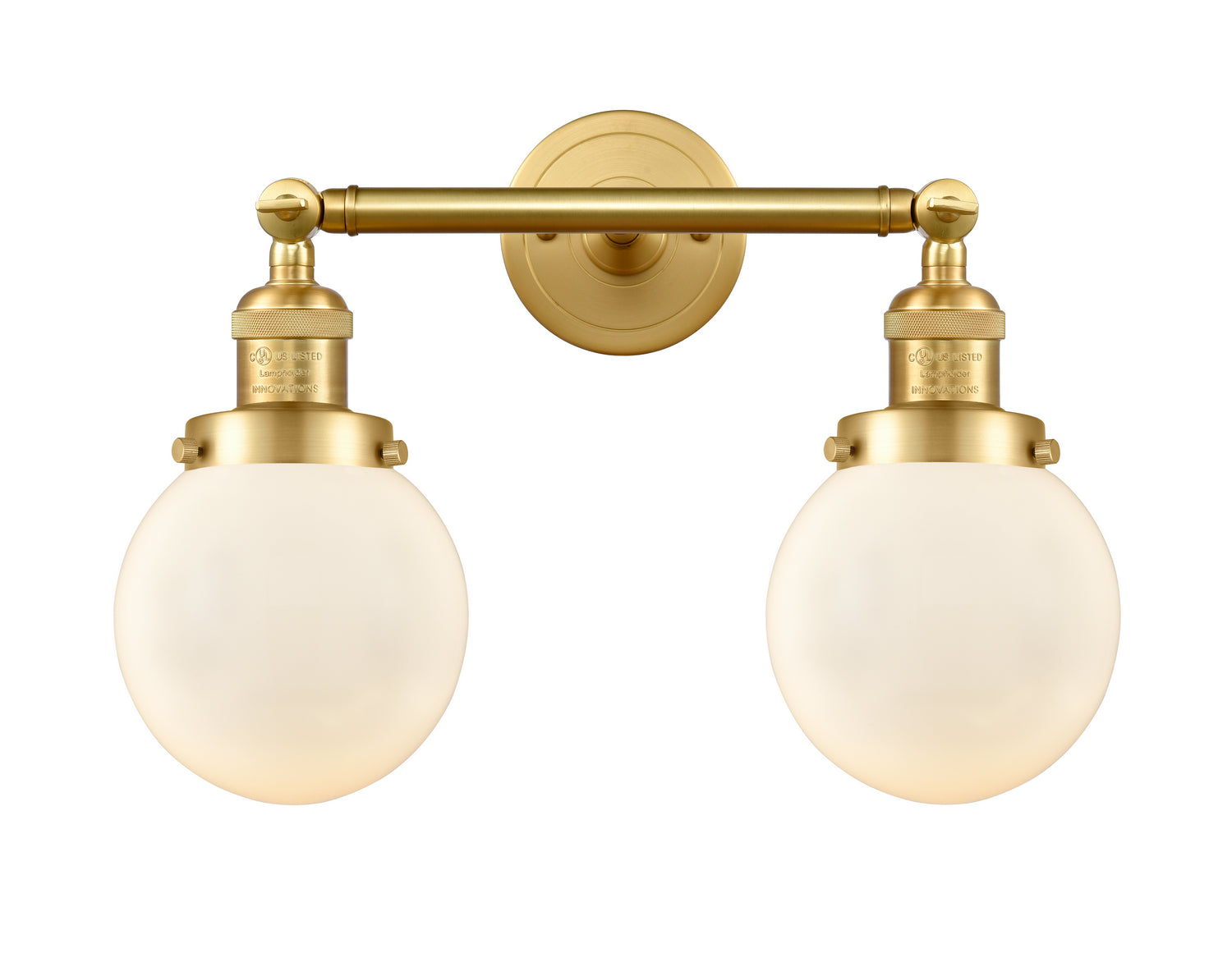 Innovations - 208-SG-G201-6 - Two Light Bath Vanity - Franklin Restoration - Satin Gold