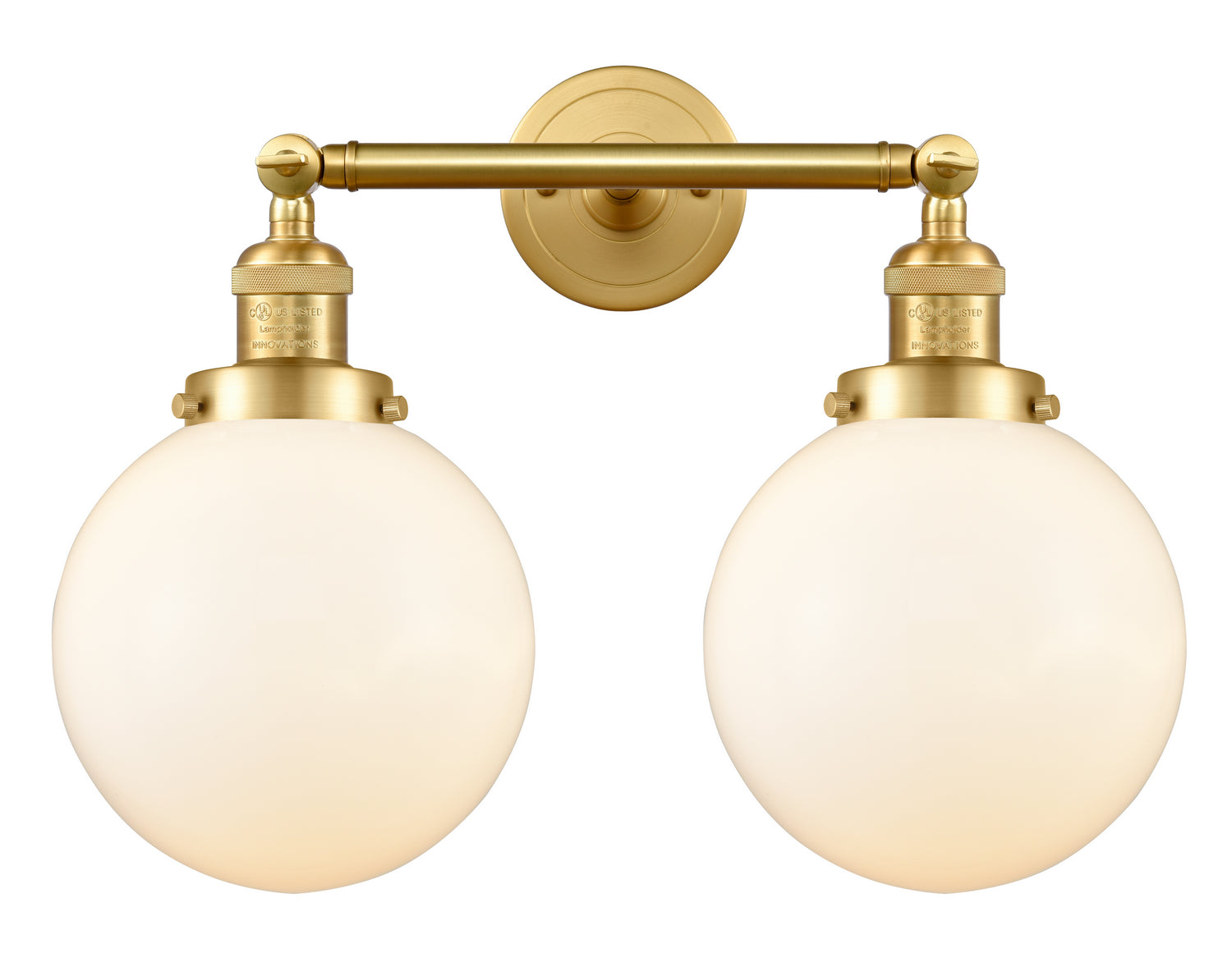 Innovations - 208-SG-G201-8 - Two Light Bath Vanity - Franklin Restoration - Satin Gold