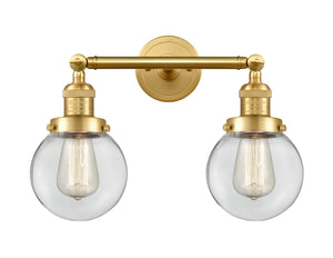 Innovations - 208-SG-G202-6 - Two Light Bath Vanity - Franklin Restoration - Satin Gold