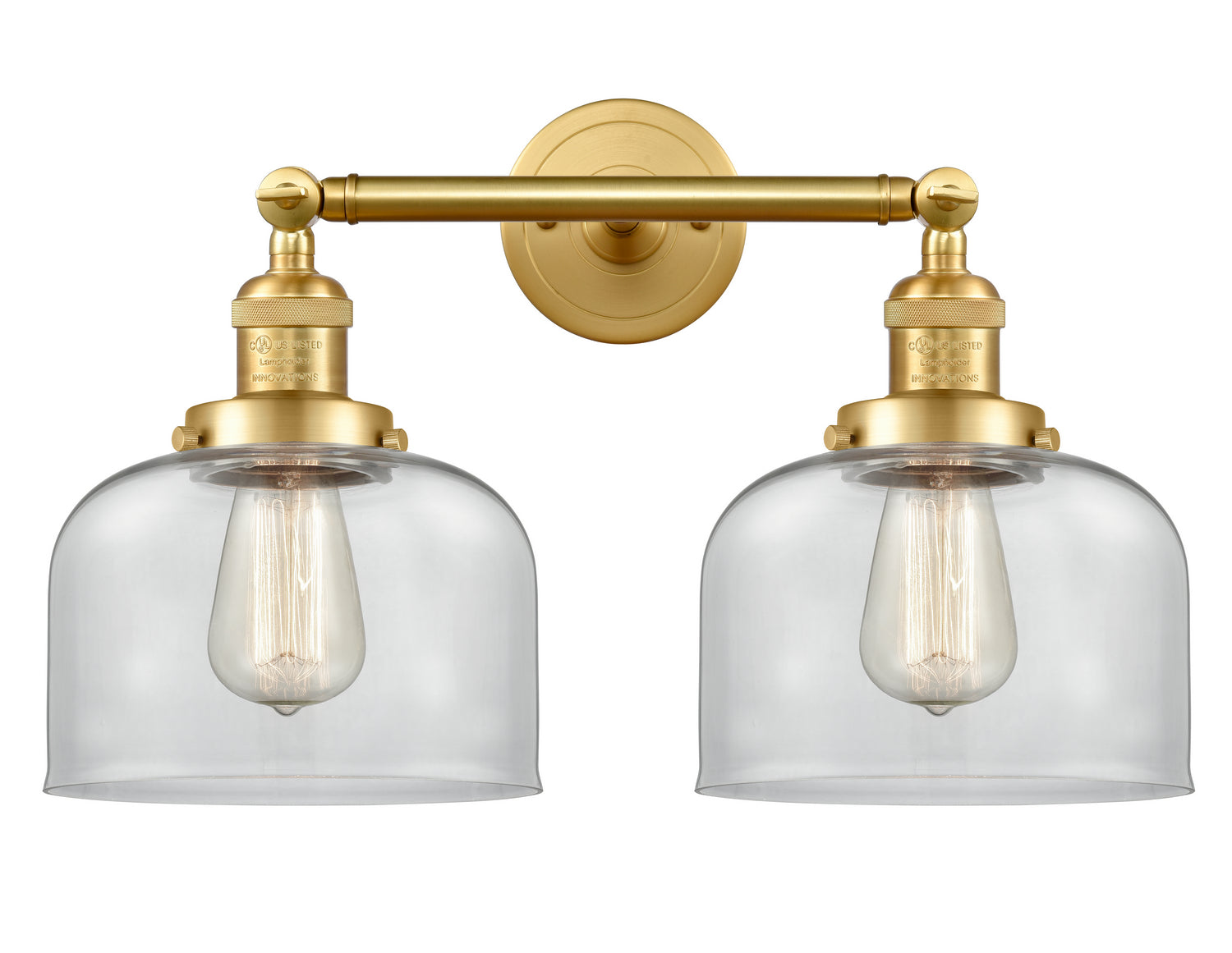 Innovations - 208-SG-G72 - Two Light Bath Vanity - Franklin Restoration - Satin Gold