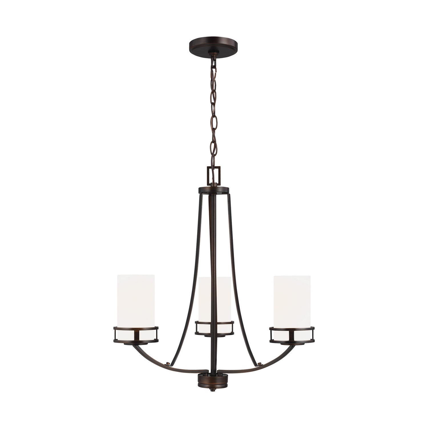 Generation Lighting. - 3121603-710 - Three Light Chandelier - Robie - Bronze