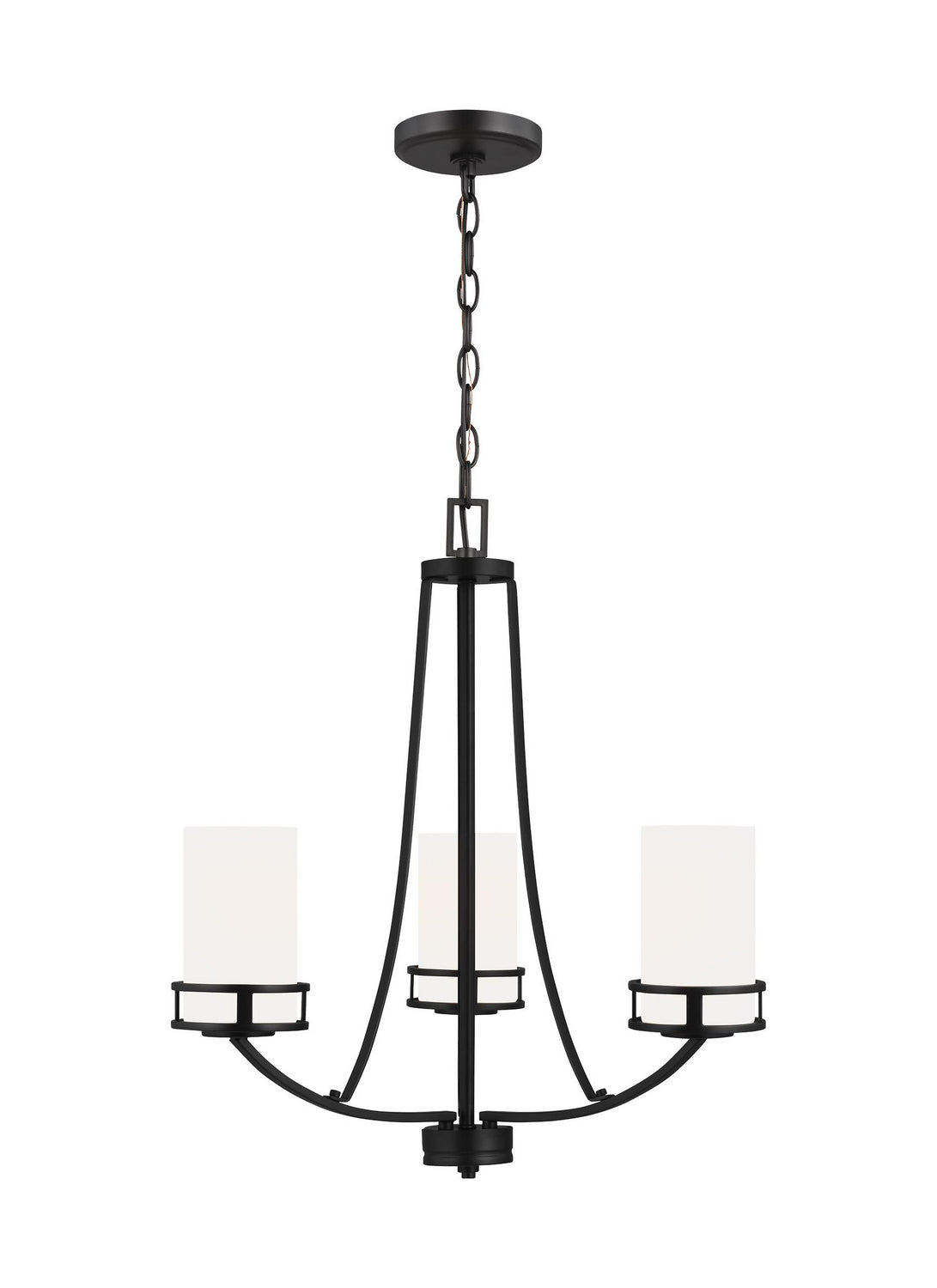 Generation Lighting. - 3121603EN3-112 - Three Light Chandelier - Robie - Midnight Black