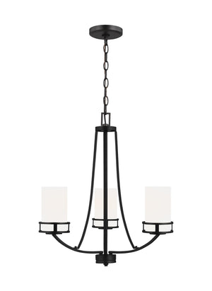 Generation Lighting. - 3121603EN3-112 - Three Light Chandelier - Robie - Midnight Black