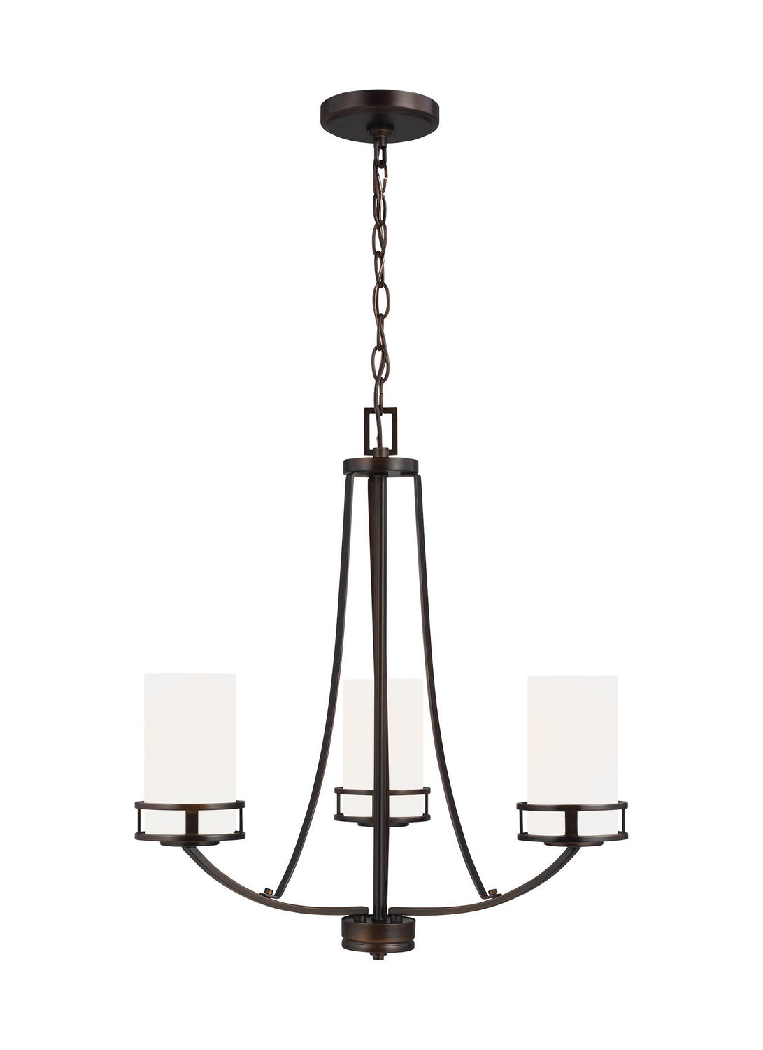 Generation Lighting. - 3121603EN3-710 - Three Light Chandelier - Robie - Bronze