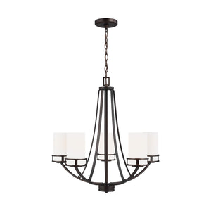 Generation Lighting. - 3121605-710 - Five Light Chandelier - Robie - Bronze