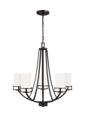 Generation Lighting. - 3121605EN3-710 - Five Light Chandelier - Robie - Bronze