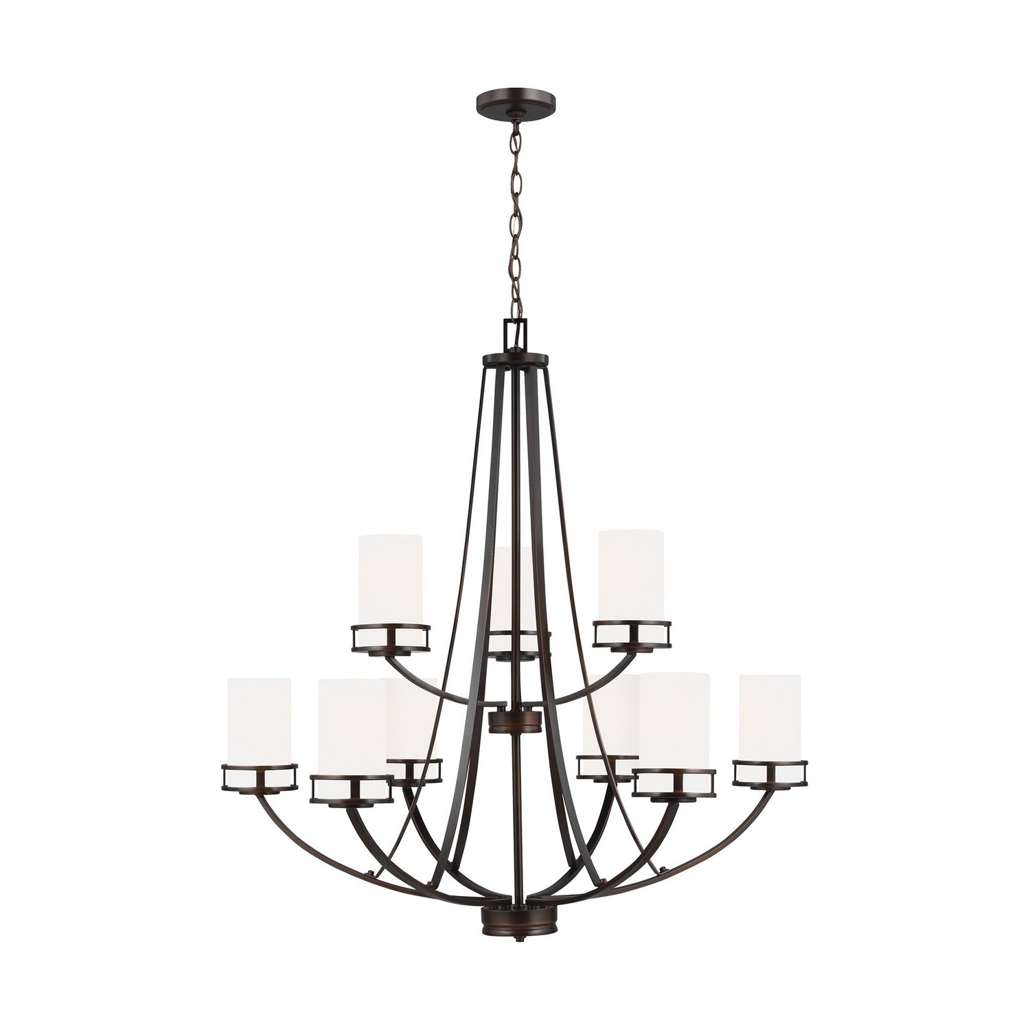 Generation Lighting. - 3121609-710 - Nine Light Chandelier - Robie - Bronze