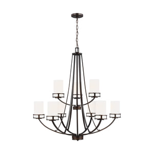 Generation Lighting. - 3121609-710 - Nine Light Chandelier - Robie - Bronze