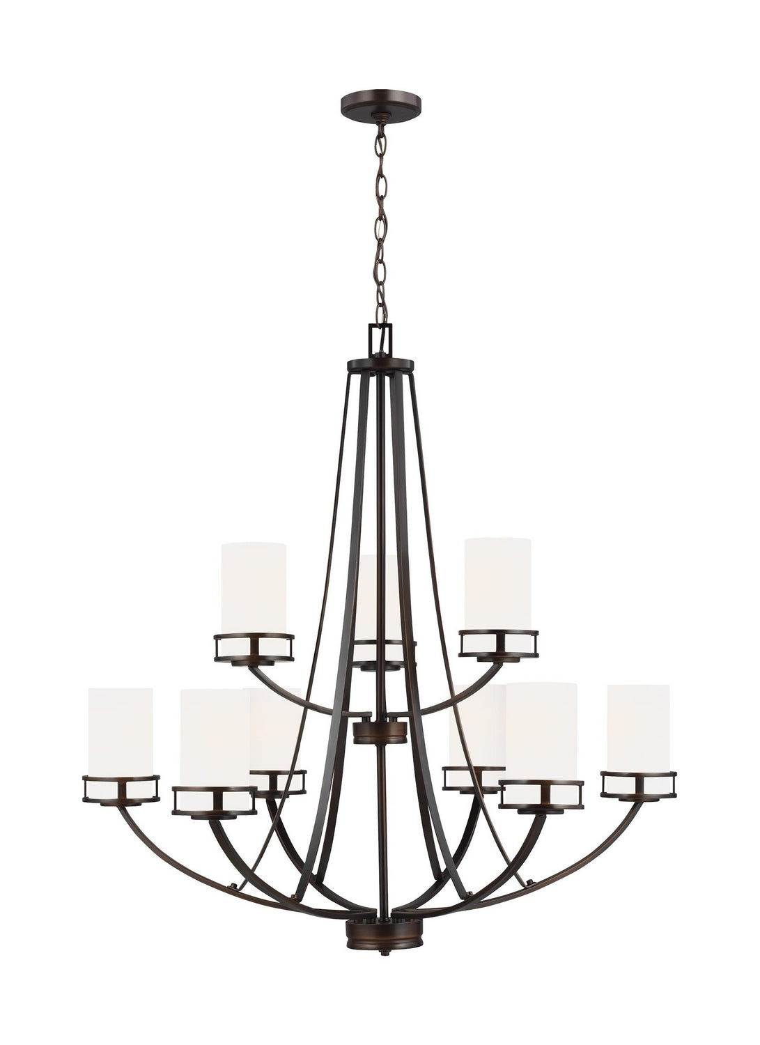 Generation Lighting. - 3121609EN3-710 - Nine Light Chandelier - Robie - Bronze