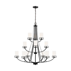 Generation Lighting. - 3121612-112 - 12 Light Chandelier - Robie - Midnight Black