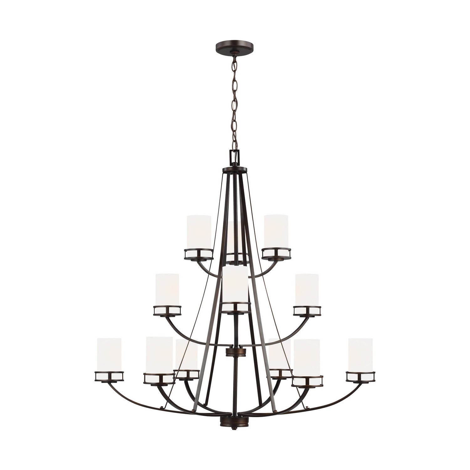 Generation Lighting. - 3121612-710 - 12 Light Chandelier - Robie - Bronze