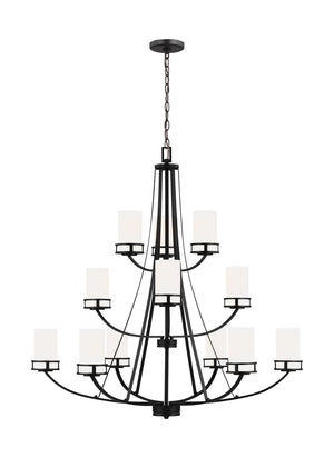 Generation Lighting. - 3121612EN3-112 - 12 Light Chandelier - Robie - Midnight Black