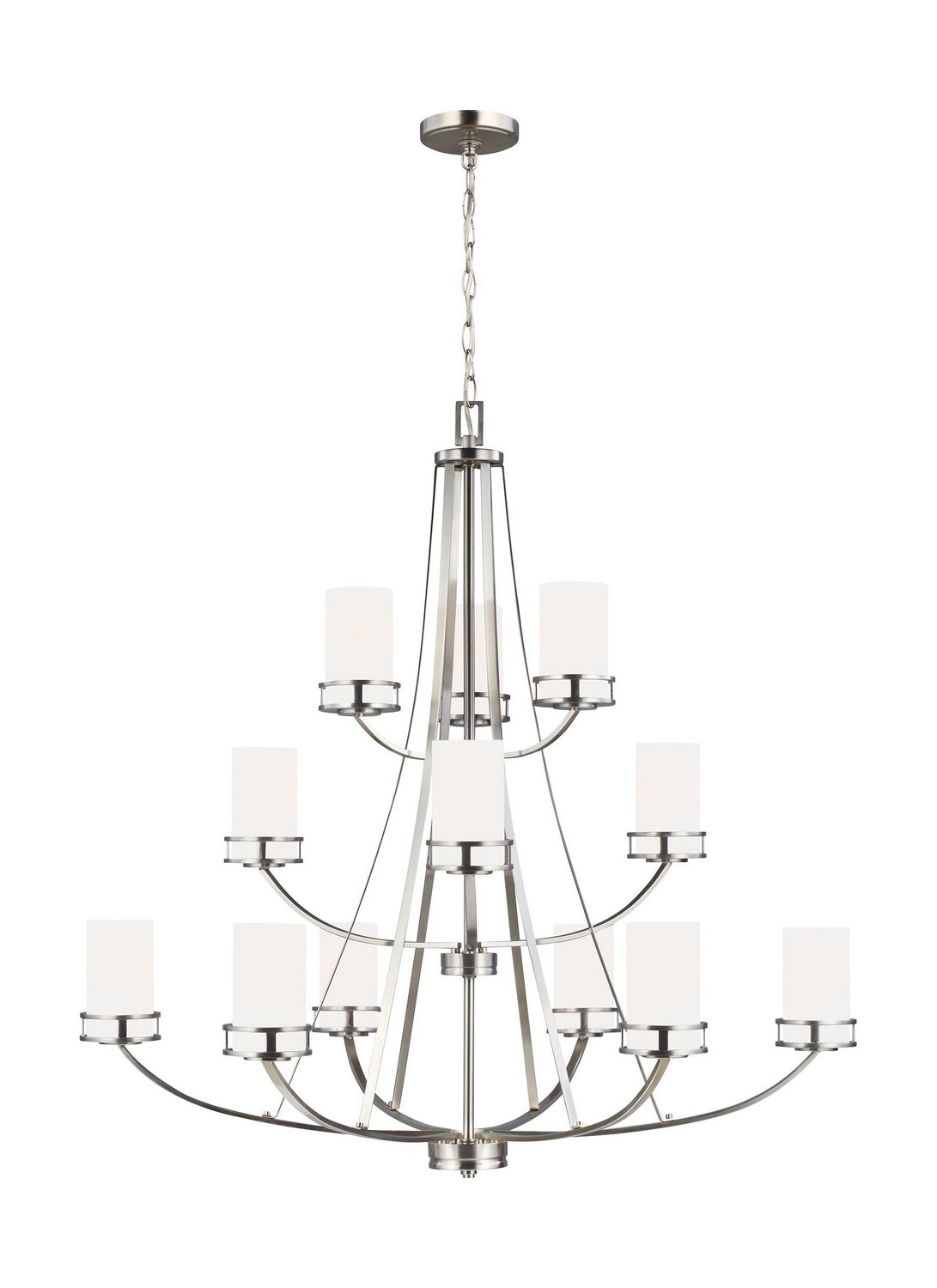 Generation Lighting. - 3121612EN3-962 - 12 Light Chandelier - Robie - Brushed Nickel