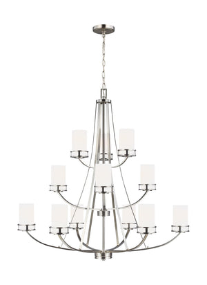 Generation Lighting. - 3121612EN3-962 - 12 Light Chandelier - Robie - Brushed Nickel