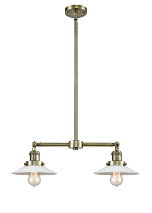 Innovations - 209-AB-G1 - Two Light Island Pendant - Franklin Restoration - Antique Brass