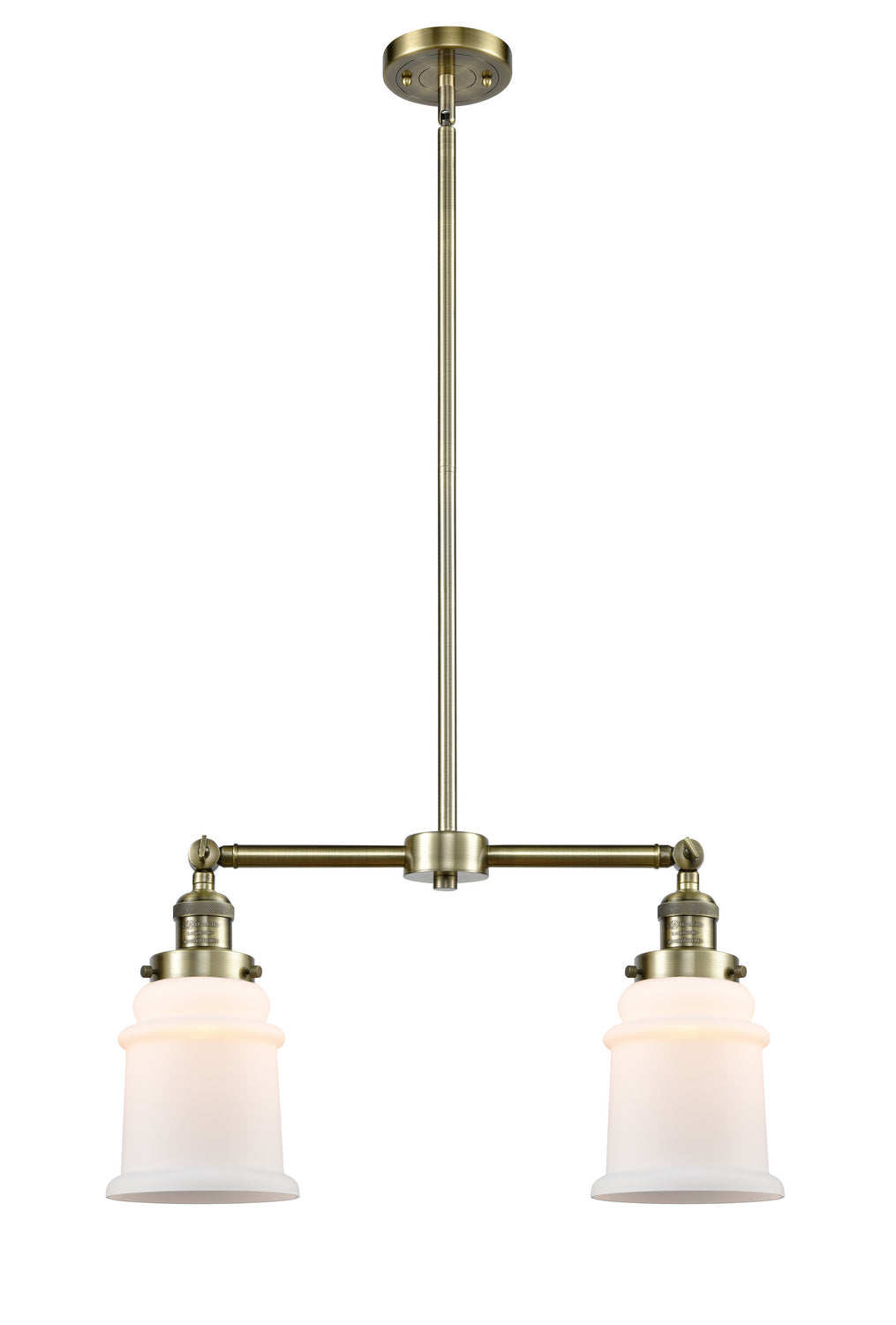 Innovations - 209-AB-G181 - Two Light Island Pendant - Franklin Restoration - Antique Brass