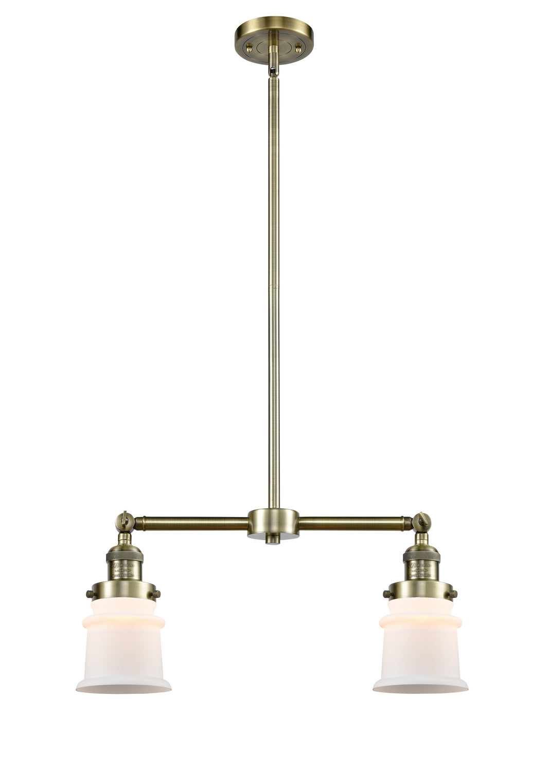 Innovations - 209-AB-G181S - Two Light Island Pendant - Franklin Restoration - Antique Brass