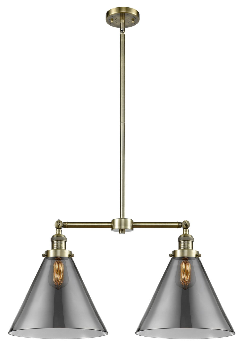 Innovations - 209-AB-G43-L - Two Light Island Pendant - Franklin Restoration - Antique Brass