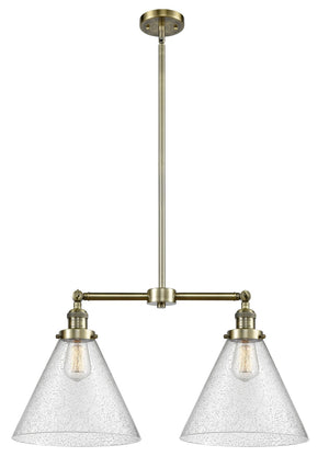 Innovations - 209-AB-G44-L - Two Light Island Pendant - Franklin Restoration - Antique Brass