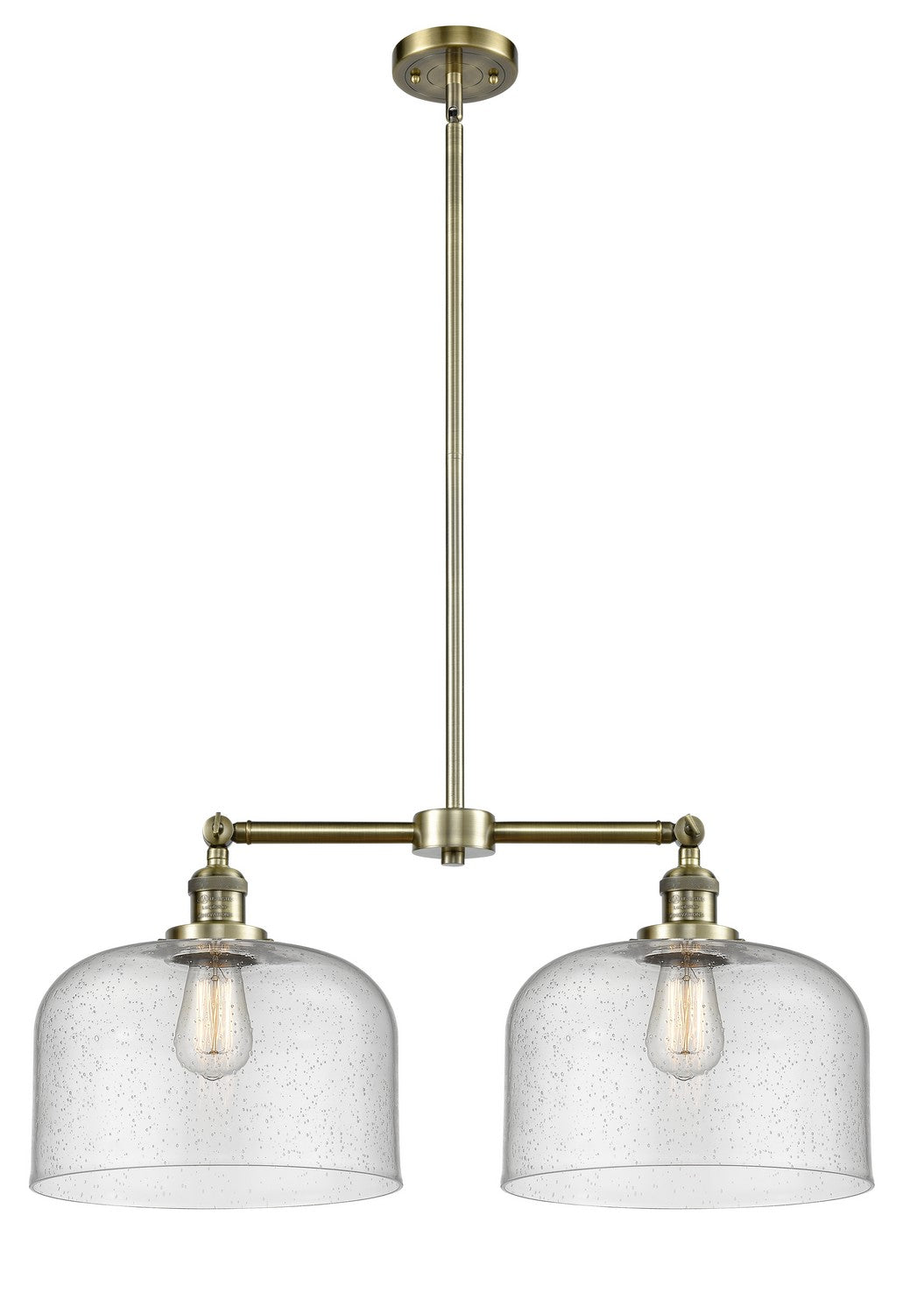 Innovations - 209-AB-G74-L - Two Light Island Pendant - Franklin Restoration - Antique Brass