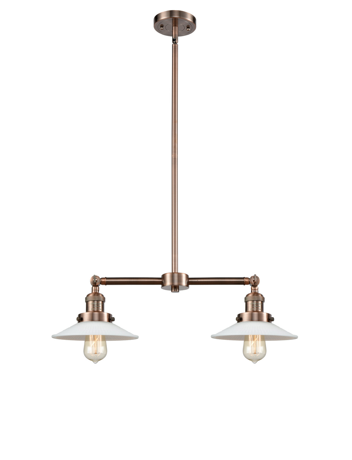 Innovations - 209-AC-G1 - Two Light Island Pendant - Franklin Restoration - Antique Copper