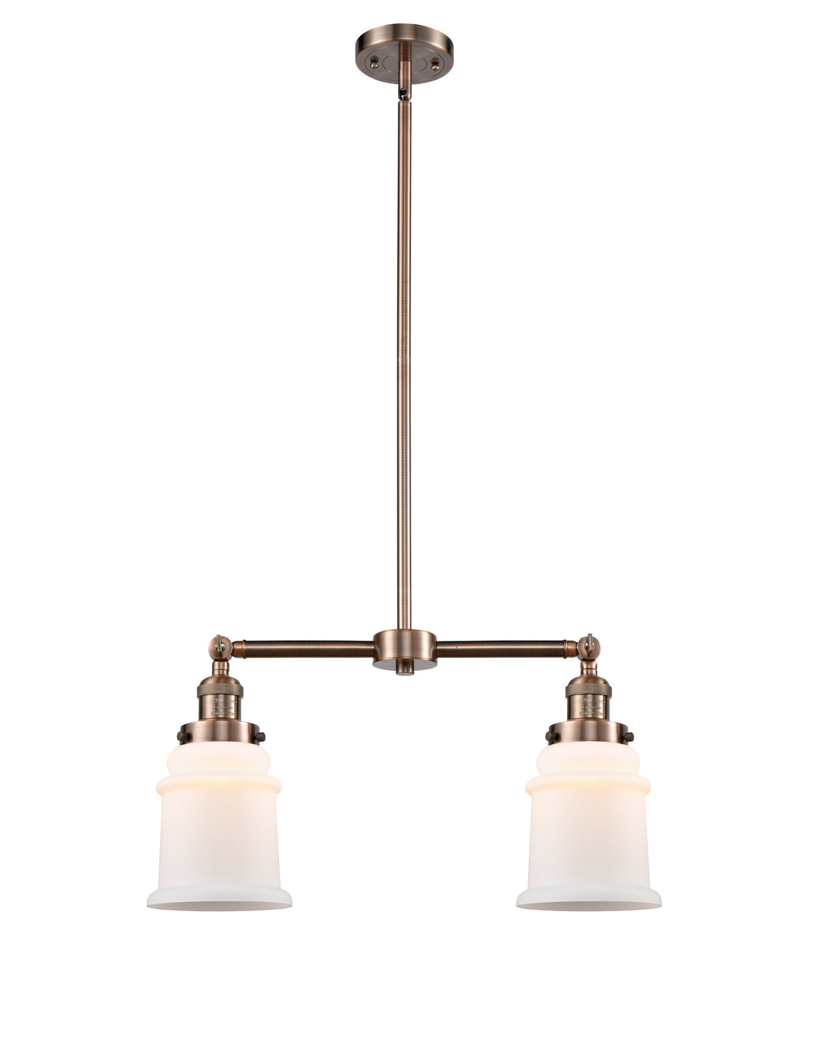 Innovations - 209-AC-G181 - Two Light Island Pendant - Franklin Restoration - Antique Copper