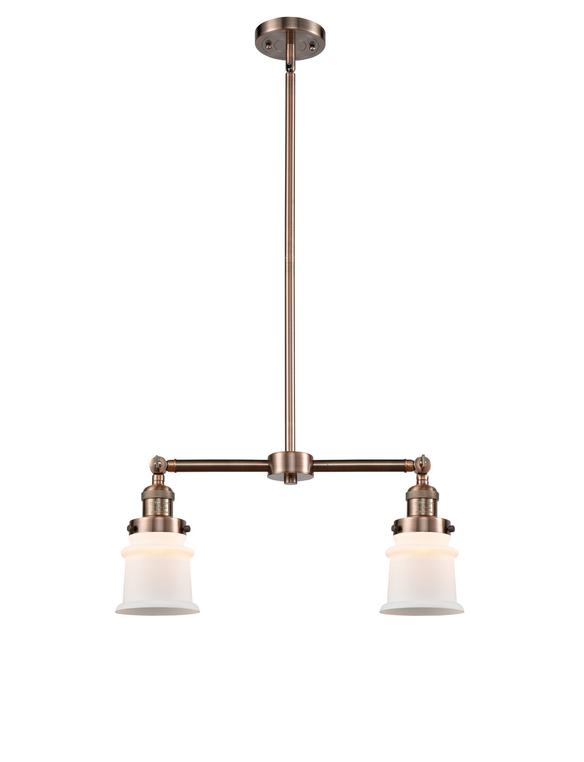 Innovations - 209-AC-G181S - Two Light Island Pendant - Franklin Restoration - Antique Copper