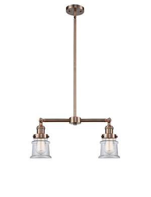 Innovations - 209-AC-G182S - Two Light Island Pendant - Franklin Restoration - Antique Copper