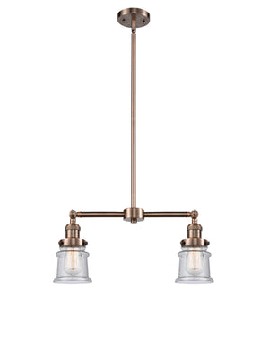 Innovations - 209-AC-G184S - Two Light Island Pendant - Franklin Restoration - Antique Copper