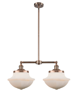 Innovations - 209-AC-G541 - Two Light Island Pendant - Franklin Restoration - Antique Copper