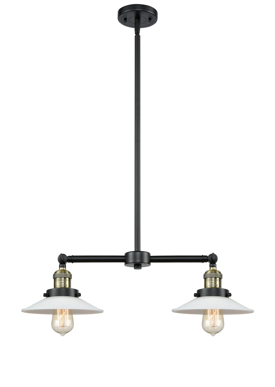 Innovations - 209-BAB-G1 - Two Light Island Pendant - Franklin Restoration - Black Antique Brass