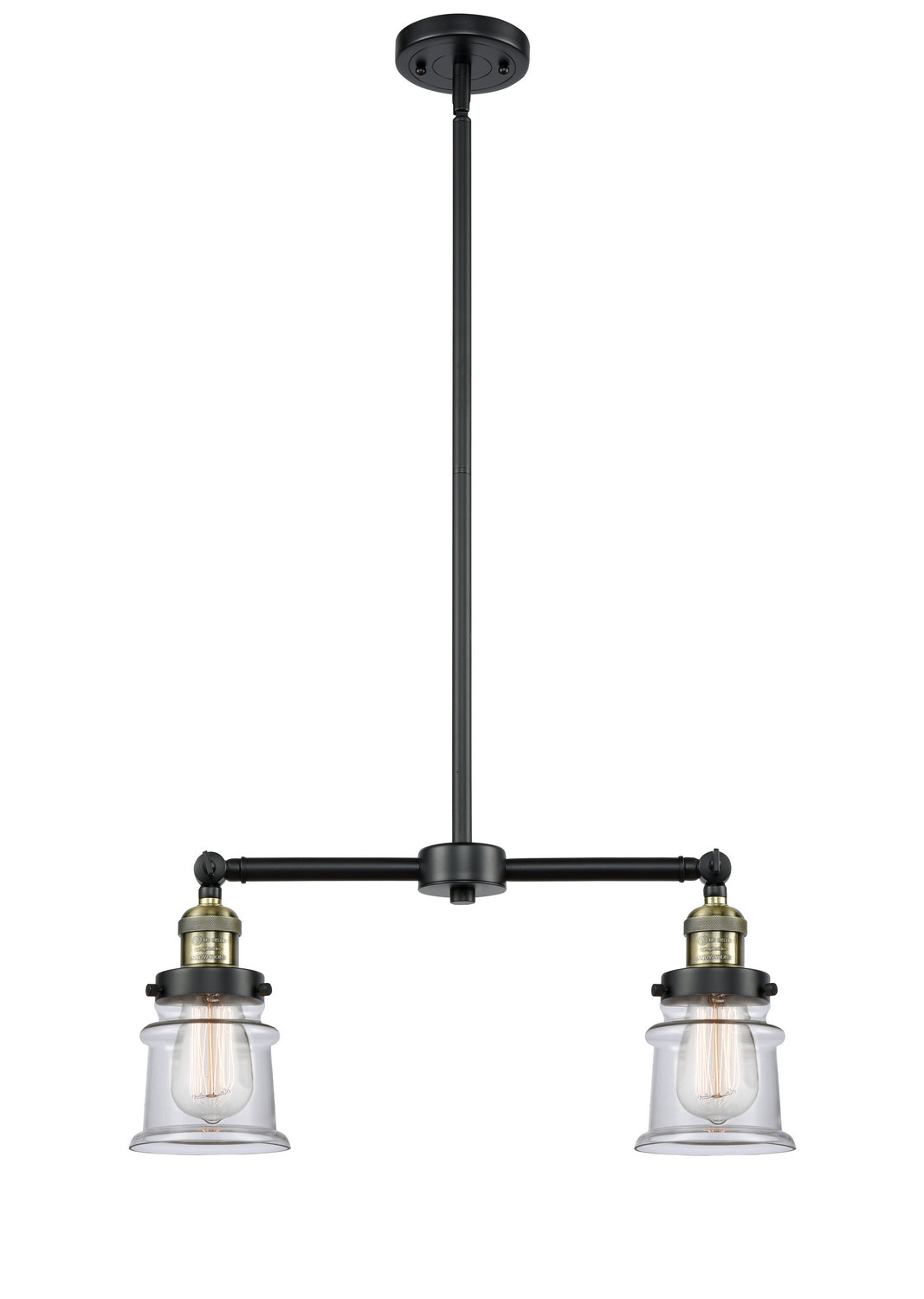 Innovations - 209-BAB-G182S - Two Light Island Pendant - Franklin Restoration - Black Antique Brass