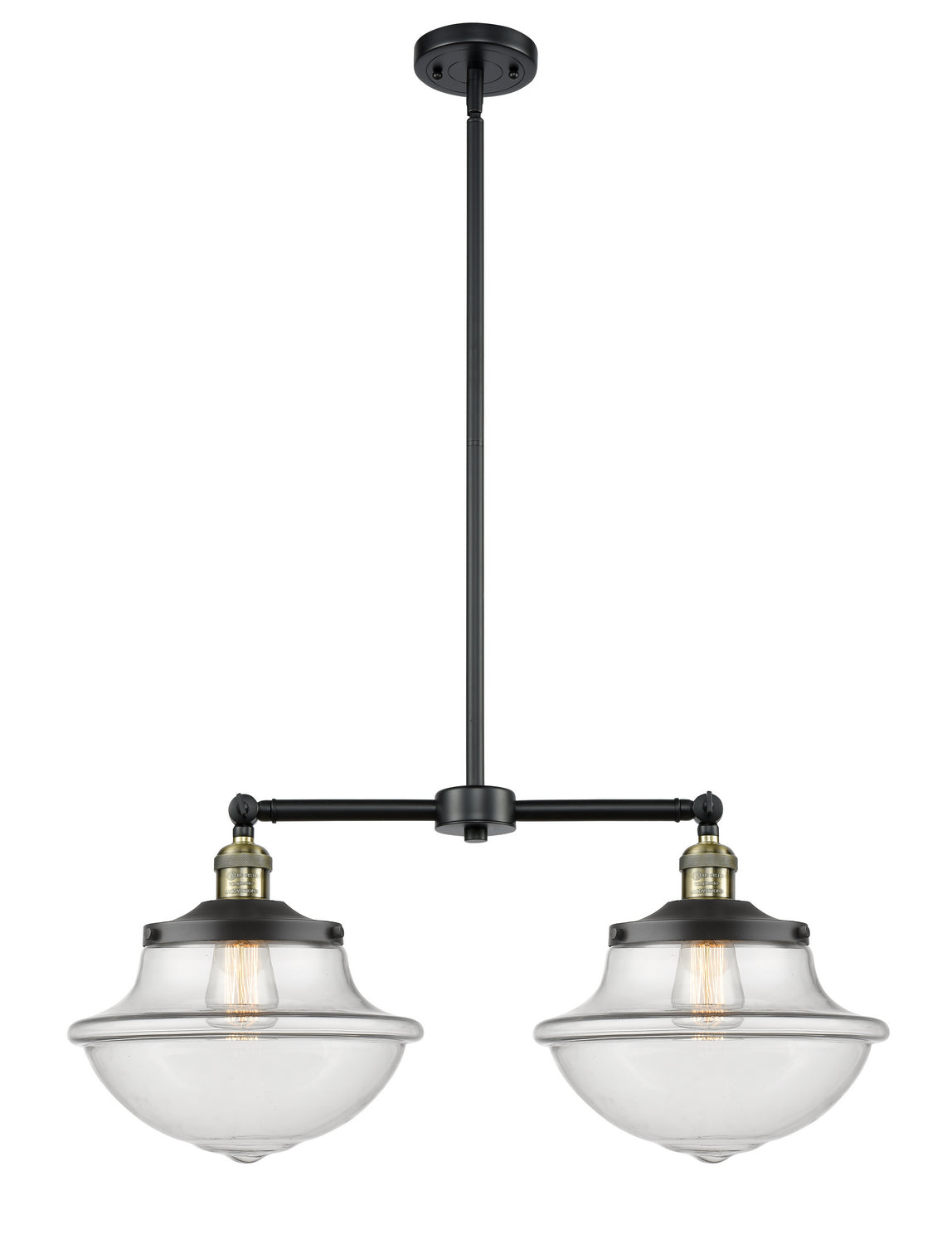 Innovations - 209-BAB-G542 - Two Light Island Pendant - Franklin Restoration - Black Antique Brass