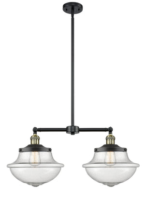 Innovations - 209-BAB-G544 - Two Light Island Pendant - Franklin Restoration - Black Antique Brass