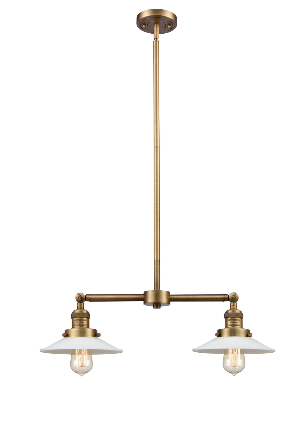 Innovations - 209-BB-G1 - Two Light Island Pendant - Franklin Restoration - Brushed Brass