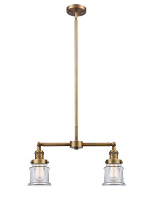 Innovations - 209-BB-G182S - Two Light Island Pendant - Franklin Restoration - Brushed Brass