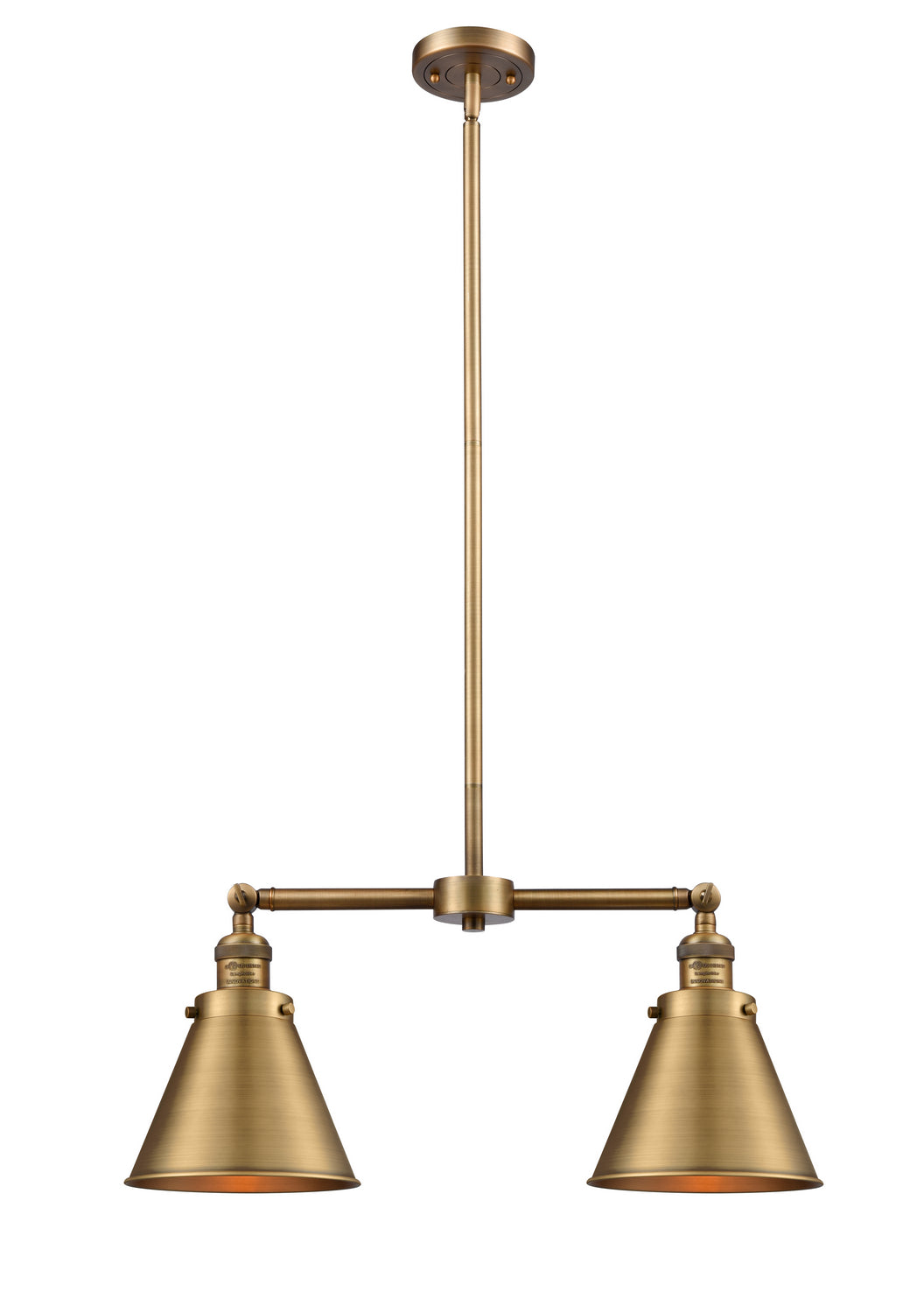 Innovations - 209-BB-M13-BB - Two Light Island Pendant - Franklin Restoration - Brushed Brass