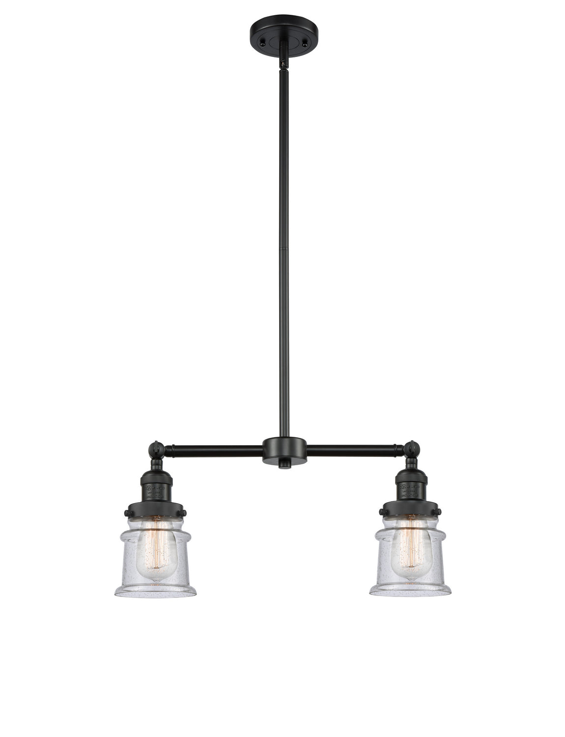 Innovations - 209-BK-G184S - Two Light Island Pendant - Franklin Restoration - Matte Black