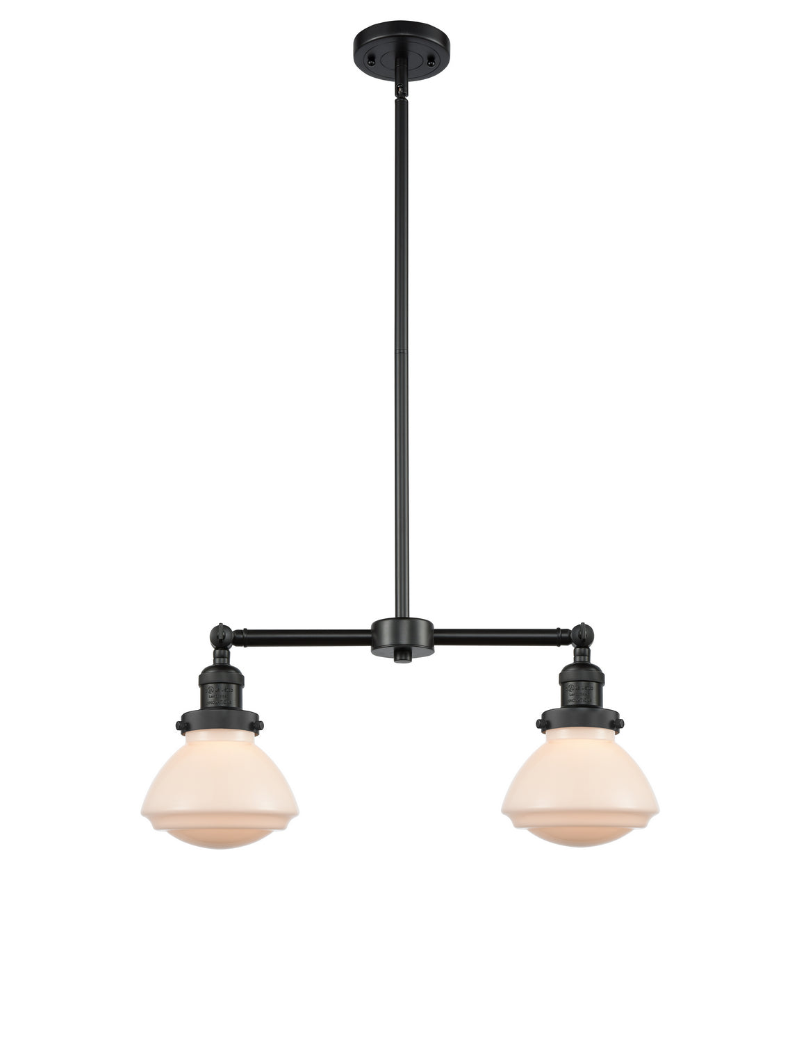 Innovations - 209-BK-G321 - Two Light Island Pendant - Franklin Restoration - Matte Black