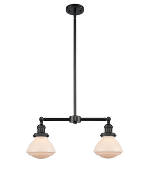 Innovations - 209-BK-G321 - Two Light Island Pendant - Franklin Restoration - Matte Black