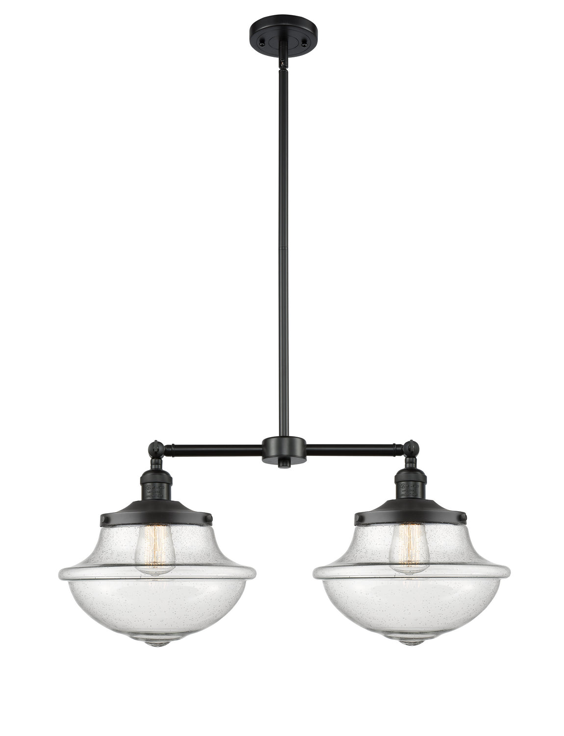 Innovations - 209-BK-G544 - Two Light Island Pendant - Franklin Restoration - Matte Black